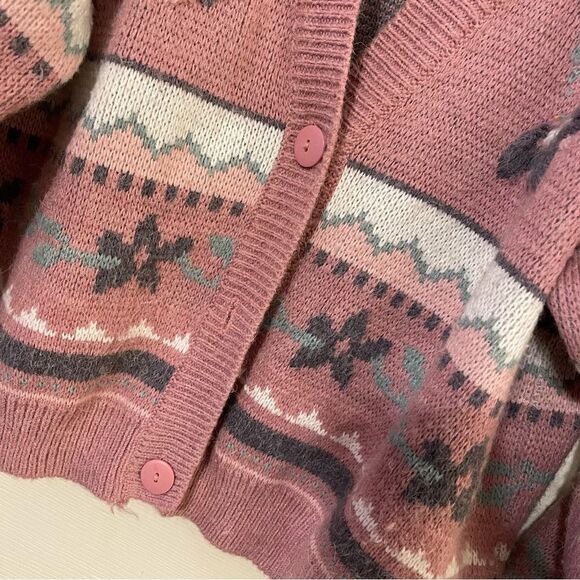 Vintage 62 East Pink Cottagecore Cardigan Sweater - Picture 4 of 6
